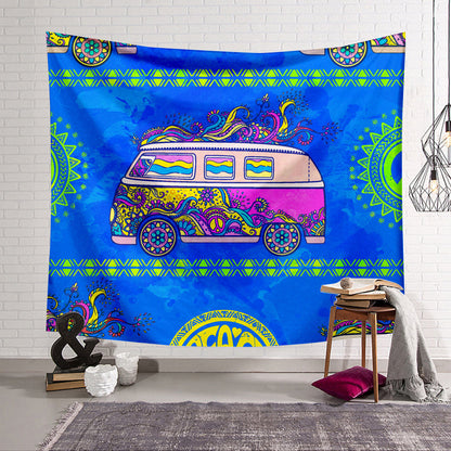 🎁Couverture murale style bus de la paix (49 % de réduction aujourd'hui)