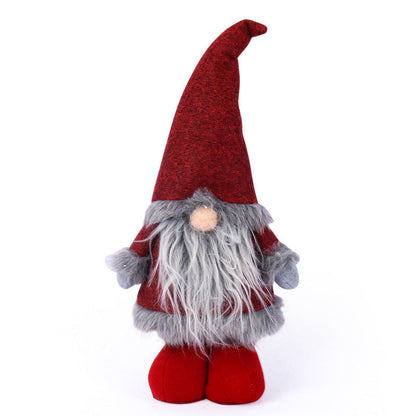 Cute Plush Gnomes With Red Hat And Plaid Apron