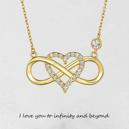 "Je t'aime à l'infini et au-delà" Collier d'amour infini 