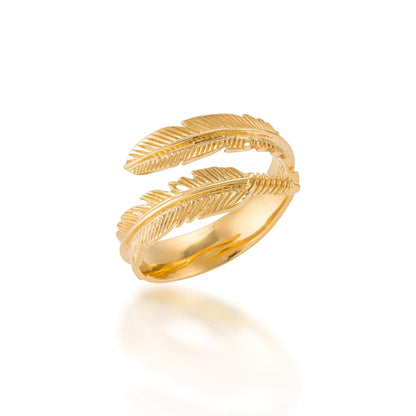 '' I Will Be Always Here With You '' Plume Ring