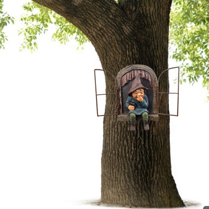 3D Dwarf Statue Outdoor Garden Gnome Resin Doll Figurines Courtyard Craft