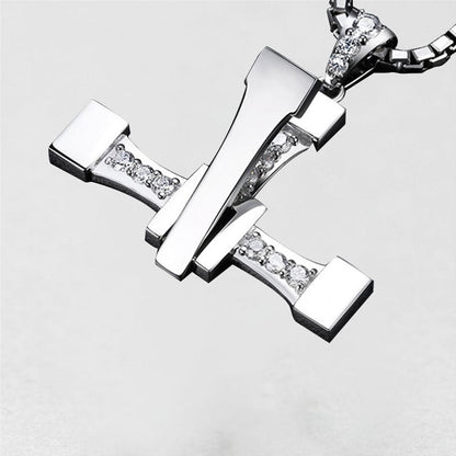 ''Brillant comme des diamants'' Collier Pendentif Croix 