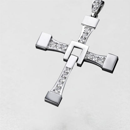 ''Brillant comme des diamants'' Collier Pendentif Croix 