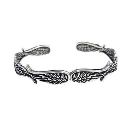 Bracelet en argent sterling de style vintage ailes d’ange 