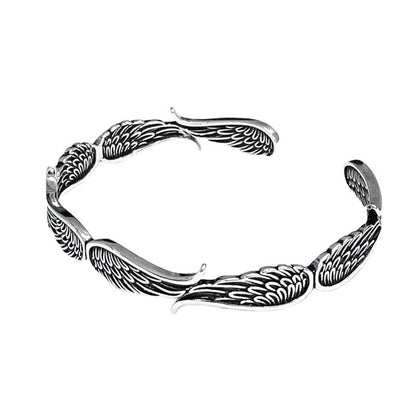 Bracelet en argent sterling de style vintage ailes d’ange 