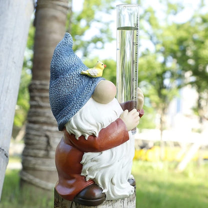 Garden Gnome Rain Gauge Sculpture
